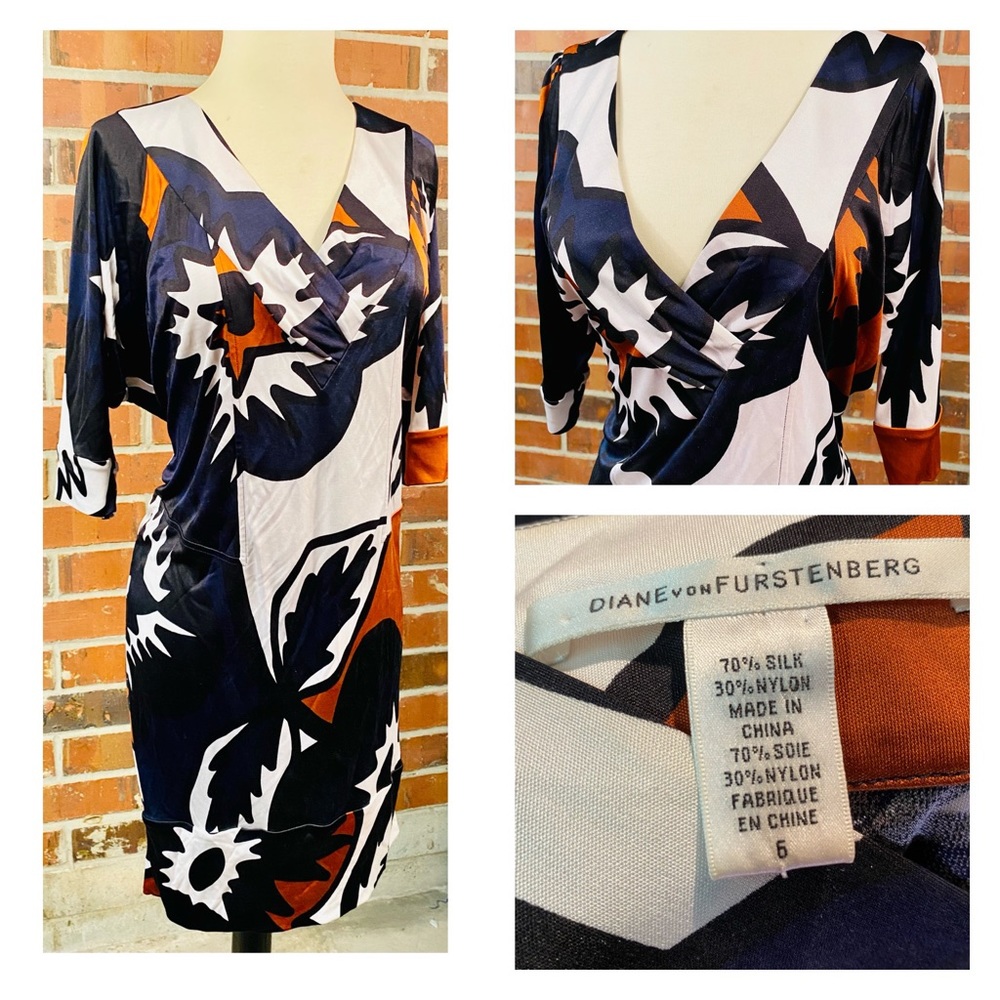 DVF Diane Von Furstenberg Venus Sill Dress Size 6
